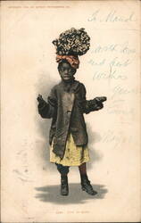 Black Americana, Little Girl Carrying Coal Postcard