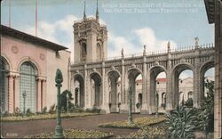 Arcade Entrance, Court of Abundance, PPIE, San Francisco, 1915 Postcard