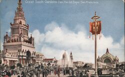 Great South Gardens, Panama-Pacific International Exposition, San Francisco California 1915 Panama-Pacific International Exposit Postcard