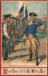 Washington Taking Command of the Army Postcard