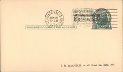 Klamath Falls, Oregon Postmark Postcard