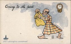 Coming to the Point, Vintage Comic Postcard Postcard