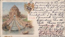 1904 St. Louis World's Fair, Festival Hall and Cascades Postcard