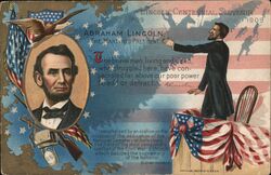 Abraham Lincoln Centennial Souvenir Postcard, 1809-1909 President's Day Postcard Postcard Postcard