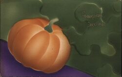 Thanksgiving Greetings Pumpkin Postcard