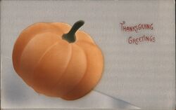 Thanksgiving Greetings Pumpkin Postcard