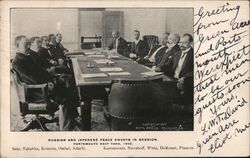 Russian and Japanese Peace Envoys in Session, 1905 Portsmouth, NH Postcard Postcard Postcard