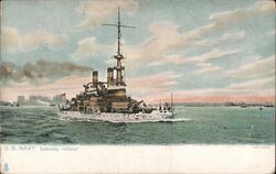 US Navy Battleship "Indiana" Postcard