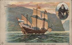 Henry Hudson's Ship the Half Moon, Hudson-Fulton Celebration Postcard