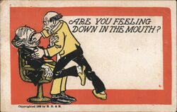 Are You Feeling Down in the Mouth? Comic Postcard Postcard