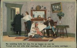 No Wedding Bells for Me, Comic Postcard Postcard