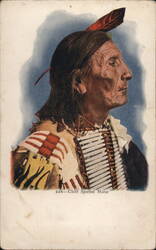 Chief Spotted Horse, Native American Postcard