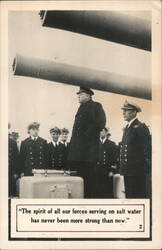 Winston Churchill Addressing Crew of HMS Exeter at Plymouth United Kingdom Devon Postcard Postcard Postcard