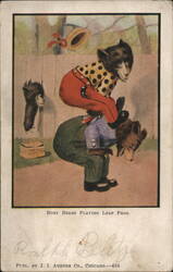 Busy Bears Playing Leap Frog Ralph Plitz Postcard Postcard Postcard