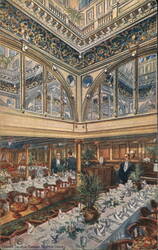 Dining Saloon, Cunard Boston Liner Postcard Cruise Ships Postcard Postcard Postcard