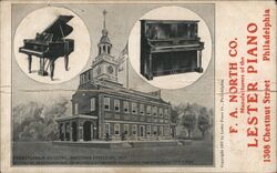 1907 Pennsylvania Building Jamestown Exposition with Lester Pianos Postcard