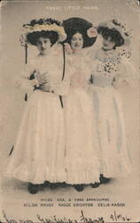 Three Little Maids, Hilda Moody, Madge Crichton, Delia Mason Actresses Postcard Postcard Postcard