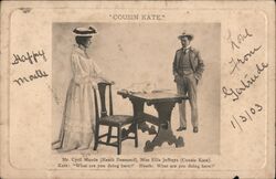 Cousin Kate, Cyril Maude & Ellis Jeffreys, 1903 Postcard