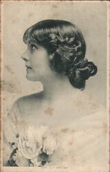 Miss Lily Brayton Actress Profile Portrait Real Photo Postcard Postcard