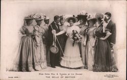 Miss Edna May & Guests at the Bazaar in The Belle of Mayfair Postcard