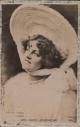 Marie Studholme, Actress, large hat, Biograph 626 Actresses Postcard Postcard Postcard