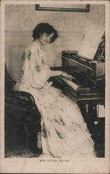 Miss Gertie Millar at the Piano Pianos Postcard Postcard Postcard