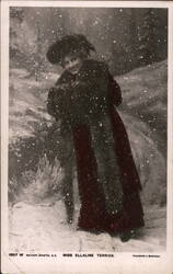 Miss Ellaline Terriss, Winter Fashion Portrait Postcard