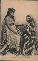 Two Algerian Women, One Seated, One Standing Risque & Nude Postcard Postcard Postcard