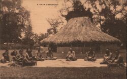 A Kava Ceremony in Fiji or Tonga Postcard