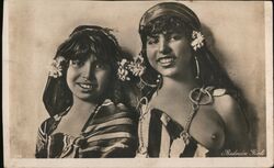 Two Bedouin Girls, Egypt Postcard