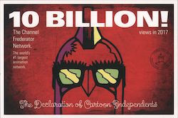 10 Billion Views in 2017 Frederator Network Rack Cards Postcard Postcard Postcard