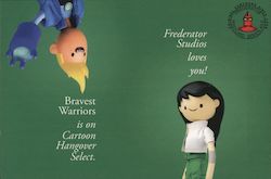 Bravest Warriors is on Cartoon Hangover Select - Frederator Rack Cards Postcard Postcard Postcard