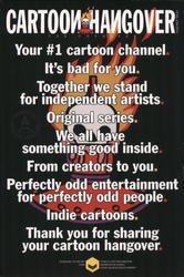 Cartoon Hangover Your #1 Carton Channel for Indie Cartoons Postcard