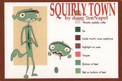 "Squirly Town" by doug TenNapel - Frederator Rack Cards Postcard Postcard Postcard