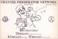 Channel Frederator Network welcomes 167 Channels Postcard