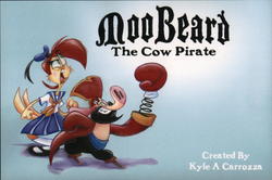 "Moo Beard The Cow Pirate" by Kyle A Carrozza - Frederator Rack Cards Postcard Postcard Postcard