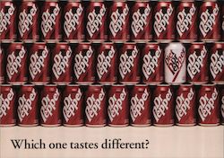 Diet Dr. Pepper "Which one tastes different?" Postcard