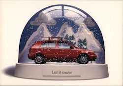 Volkswagen "Let it snow" Postcard