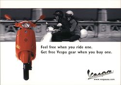 Vespa SoHo "Get free Vespa gear when you buy one" Postcard