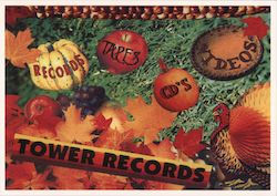 Tower Records "Records Tapes CD's Videos" Postcard