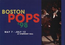 Boston Pops '98 at Symphony Hall Postcard