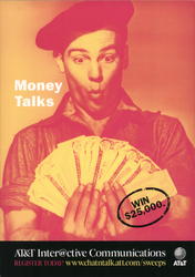 Money Talks AT&T Interactive Communications Postcard