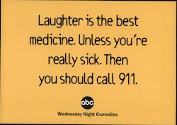 Wednesday Night Comedies abc Rack Cards Postcard Postcard Postcard