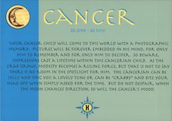 Cancer - M@x Racks Horoscope '98 Postcard