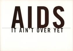 Aids Action "It Ain't Over Yet" Rack Cards Postcard Postcard Postcard