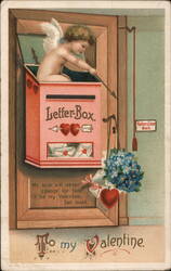 Cupid Mailing Valentine Postcard Ellen Clapsaddle Postcard Postcard