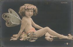 Cupidon, Young Girl Dressed as Cupid Postcard