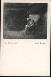 Le dernier jour by Jozef Israëls Artists Postcard Postcard Postcard