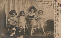 Four Children with Musical Instruments, Argentina Postcard Postcard