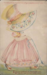 Sunbonnet Baby Valentine Postcard Postcard